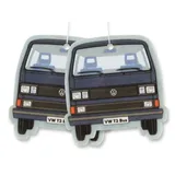 BRISA VW Collection - Volkswagen Luft-Erfrischer-Duft-Spender-Baum im T3 Bus Motiv (Fresh/Blau/2ER Set)