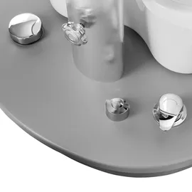 Physa Fußpflegestuhl elektrisch mit Fußwanne 115 W 200 kg weiß Kosmetikliege Pedikürestuhl Stuhl für Fußpflege