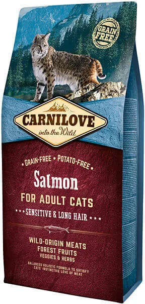 CARNILOVE Cat Sensitive & Long Hair Salmon 6 kg