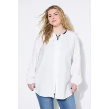 Studio Untold Bluse A-Line Flecht-Details Weiß 50/52