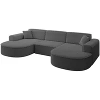 Altdecor Wohnlandschaft Grau, Textil, 4-Sitzer, U-Form 303x79x171 cm, Wohnzimmer,