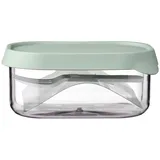 Mepal Fruchtbox ELLIPSE, 11,3 x 8 cm - Grün - Transparent - Kunststoff - inkl. Gabel