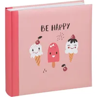 Walther design Fotoalbum rosa, 26x25 cm, Kinderalbum Be Happy