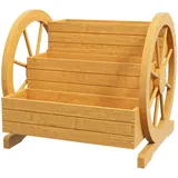 Outsunny Hochbeet natur Holz, 62x57x61 cm
