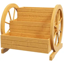 Outsunny Hochbeet natur Holz, 62x57x61 cm Gartenzubehör, Hochbeete