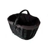 Einkaufskorb Rattankorb Weidenkorb Flaschenkorb Geschenkkorb geflochten BTH 46/33/24cm (36 mit Henkel) stabiler Tragekorb aus Weide