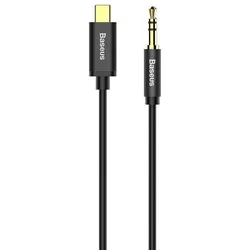 Baseus Yiven Audio Kabel, C Stecker - 3,5mm Stereo Klinkenstecker, schwarz, 1,20m