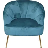 Hofmann Living And More Polstersessel Beine aus Stahlrohr, petrolfarben Wohnzimmer Sessel,