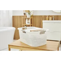 Rotho Wäschekorb Country, 40 L weiß