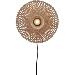 GOOD & MOJO Wandleuchte "KALIMANTAN", beige (natur), Ø 30,00cm, Lampen, Nachhaltig
