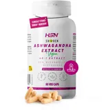 HSN Ashwagandha-Extrakt Shoden® (40:1) 240 mg/Tag (84 mg Withanolid-Glykoside) | 60 Vegetarische Kapseln | Entspricht 9600 mg Wurzel- und Blatt-Äquivalent aus Withania somnifera | Vegan, Glutenfrei