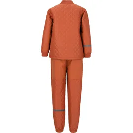 ZigZag Skianzug "Tiger", Kinder, Gr. 140, orange, 100% Polyester, kariert, Sportanzüge Skianzug, mit wärmender Steppung