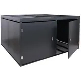 Mendler Fahrradgarage mit Pflanzkasten, abschließbar, verzinkter Stahl 126x220x210cm, anthrazit