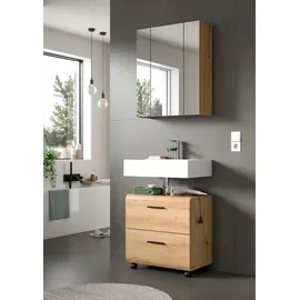 xonox.home Waschbeckenunterschrank Ice 75 x 35 x 35 cm Eiche Artisan