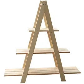 Promadino Blummentreppe Holz 101 x 31 x 113 cm beige