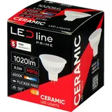 LED-Line PRIME LED GU5,3 MR16 8,5W Reflektor 1020lm 120° Keramik 10-18V AC/DC Kaltweiß 6500K