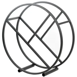 feueranker® Brennholzregal Edelstahl verschiedene Größen Schwarz