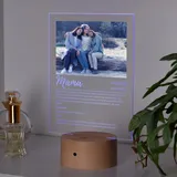 LAUBLUST Design Glas Bild mit Foto Acrylglas, 3 Holzsockel - Personalisiertes Geschenk mit Bild:Definition wie im Duden - Mama | 15x20cm - Fotogeschenk für Mutter zu Weihnachten, Geburtstag, Muttertag