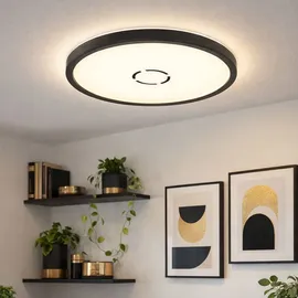 Briloner LED Deckenleuchte 1-flammig rund schwarz 18W