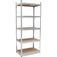 BELKO® Schwerlastregal C121 Verzinkt, 180x75x45 cm, Lagerregal & Kellerregal, Metallregal mit 5 Böden, Steckregal bis 875kg extrem belastbar (175kg pro Ebene), Werkstattregal