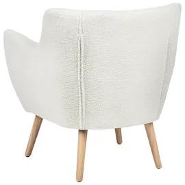 Beliani Sessel DRAMMEN Bouclé 72 x 75 x 70 cm Weiß