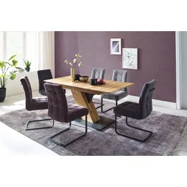 MCA Furniture Freischwinger »Salta« (Set) 2 Stk.(2er-Set), Gestell-Flachrohr, schwarz matt lackiert, Aqua Clean Bezug MCA furniture + Metall schwarz matt lackiert