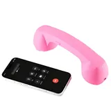 Generisch Retro Phone Handset, Bluetooth Old Fashioned Phones, Retro Telephone Style Landline Handle Receiver, for Cell Mobile Video Conferences, Calls, Meetings (Bluetooth Version,Pink)