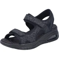 Rieker Damen 67666 Trekkingsandalen, Schwarz, 41 EU