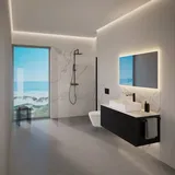 Neoro – DAS Design-Bad komplett mit Spiegelschrank, Badmöbelanlage, WC, Dusche inkl. Armaturen, Bad-des-Monats-Set3,
