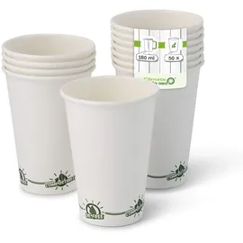 Greenbox Kaffeebecher 0,18 l Weiß 50 St.
