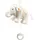 Steiff 242540 Elefäntle 15cm, Weiss,