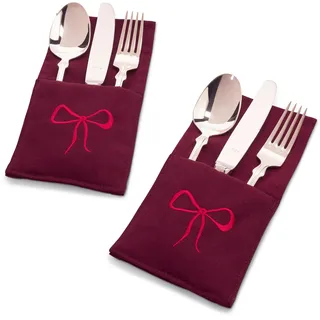 Tchibo - 2 Bestecktaschen - rot