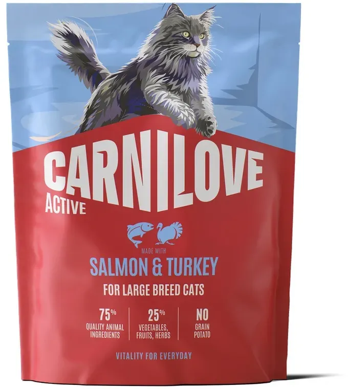 Carnilove Active Cat Lachs & Truthahn für ausgewachsene Katzen großer Rassen 400g