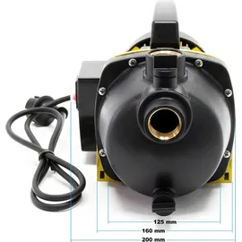 Wiltec Gartenpumpe 2800l/h 600W mit Tragegriff & Wasserablassschraube