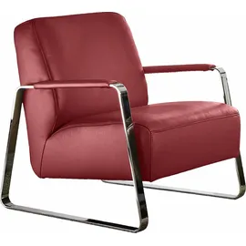 W.Schillig Cocktailsessel "quadroo Designsessel, Loungesessel", rot (ruby rot z73), B:65cm H:82cm T:82cm, Velourgewebe V41 (100% Polyester);Longlife Xtra-Leder Z59 - Glattleder;Longlife Xtra-Leder Z73 - Glattleder;Stoff S37 (100% Polyester): Luxus-Microfaser in
