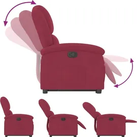 vidaXL Relaxsessel mit Aufstehhilfe Samt 144,5 x 82 x 0 cm Weinrot
