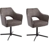 MCA Furniture Esszimmerstuhl »Valetta«, (Set), 2 St., 2 er Set, 360° drehbar, Taschenfederkern, belastbar 120 kg