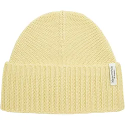 Beanie MARC O'POLO "mit luxuriösem Kaschmir", Damen, gelb (creamy gelb), Obermaterial: 80% Schurwolle, 20% Kaschmir; Füllung: 100% Nicht verfügbar; Futter: 100% Nicht verfügbar, Mützen