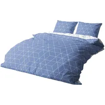 Traumschlaf Bettwäsche West blau 240 x 220 cm + 2 x 80 x 80 cm