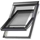 VELUX Hitzeschutzmarkise aussen Uni Schwarz 5060, 114x118 cm SK06 Aluminiumschiene,Elektro,GGU,VELUX