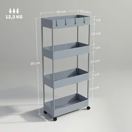 Homcom Rollwagen Grau