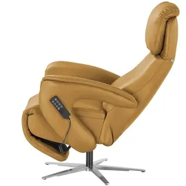 Hukla Relaxsessel Pierre Leder 75 x 126 x 177 cm Gelb elektrisch