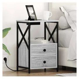 vidaXL Nachtschrank Graues Sonoma 40 x 31 x 60 cm Grau
