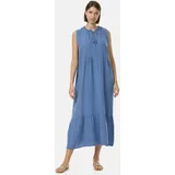 pm selected Maxikleid Ärmellos Blau Einheitsgröße