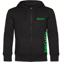 Multifanshop Kapuzen Sweatshirt Jacke - Bremen - Brust &