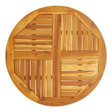 vidaXL Tischplatte Ø80x2,2 cm Rund Massivholz Akazie