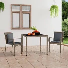 vidaXL Gartenstuhl 59 x 59 x 88 cm grau 2 St.