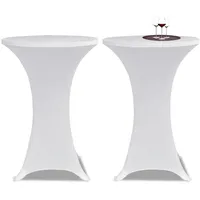 deluke Tischhusse AMAU Weiß Ø 60 cm 2er Set
