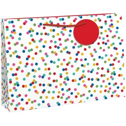Clairefontaine 6x Geschenktasche Shopping, Punkte, 37,3x11,8x27,5cm - Mehrfarbig 26988-6C