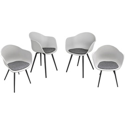 GARDEN PLEASURE Stuhl-Set »Zara«, 4 Sitzplätze - weiss